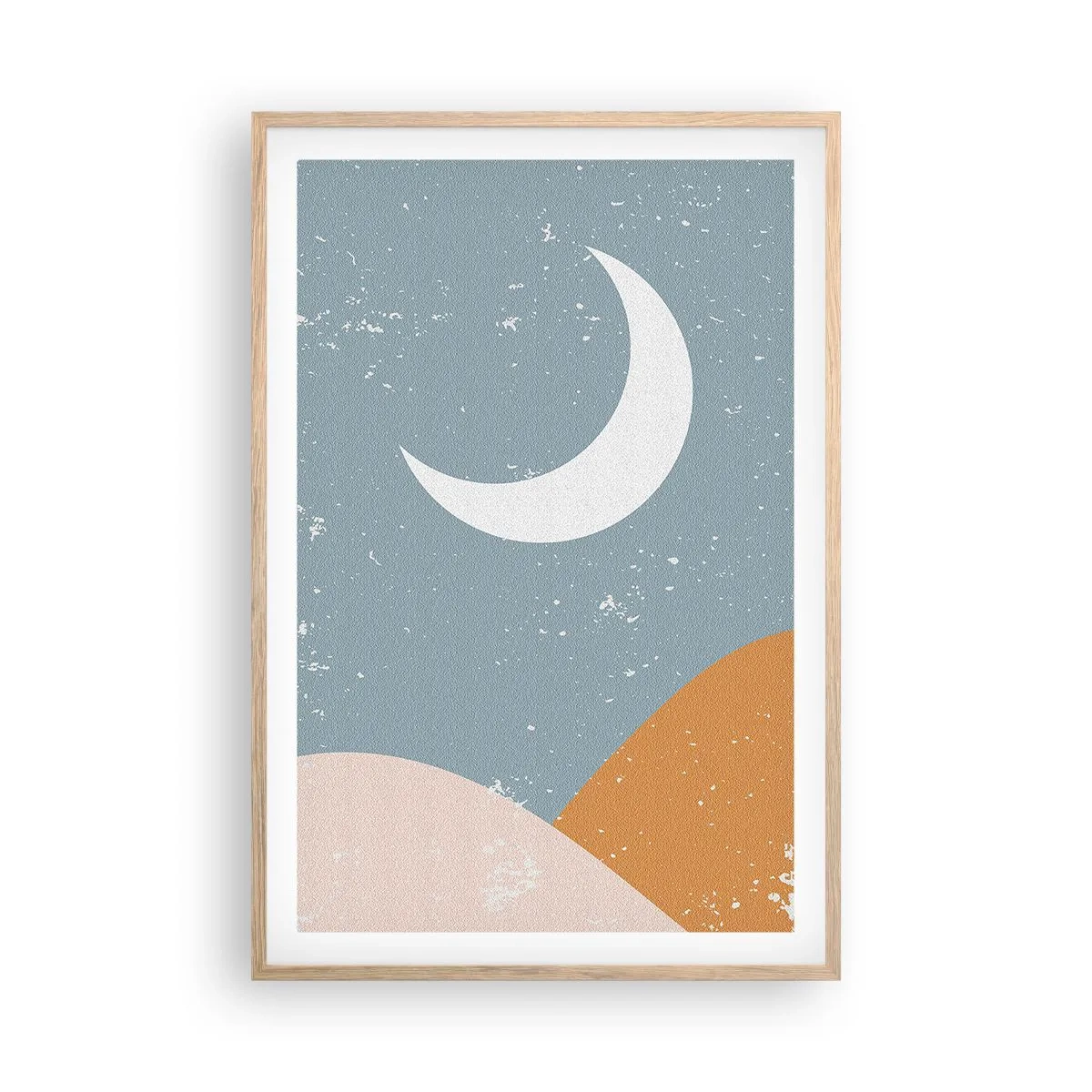 Pôster com moldura de carvalho claro - Milagre de muitas noites - 61x91 cm