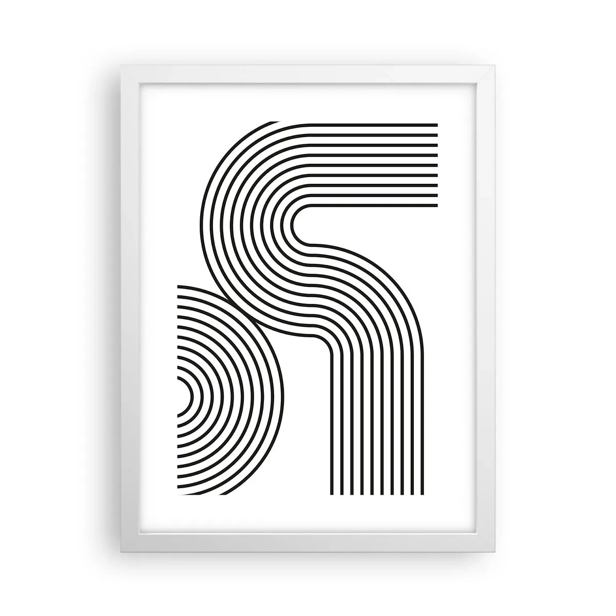 Pôster em moldura branca - Na curva - 30x40 cm