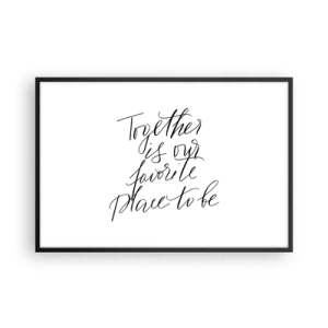 Pôster com moldura preta - Também sente isso? - 91x61 cm