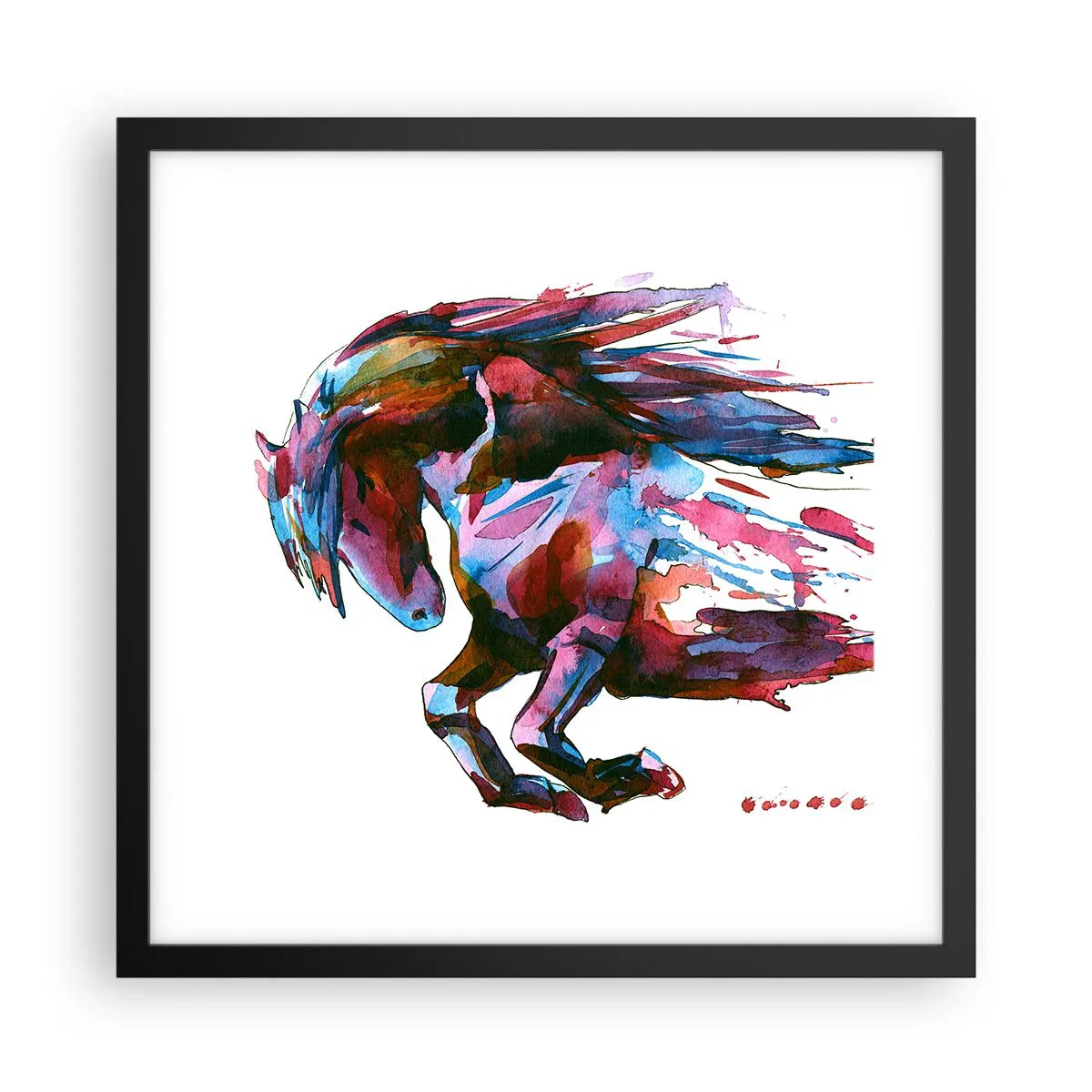 Pôster com moldura preta - Em êxtase - 40x40 cm