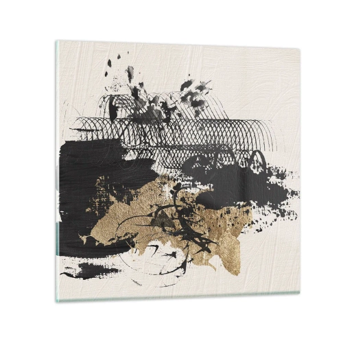 Quadro em vidro - Composição com paixão - 30x30 cm