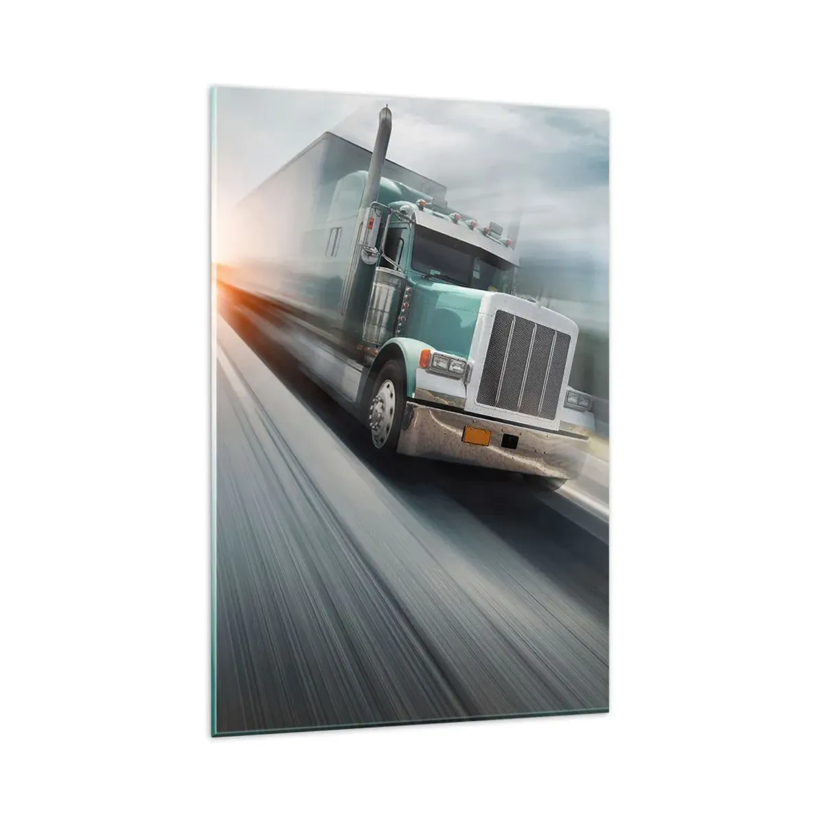 Quadro em vidro - Gigante americano com pressa - 80x120 cm