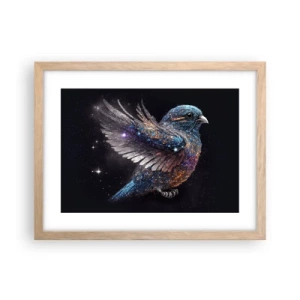 Pôster com moldura de carvalho claro - Pardal de diamante - 40x30 cm