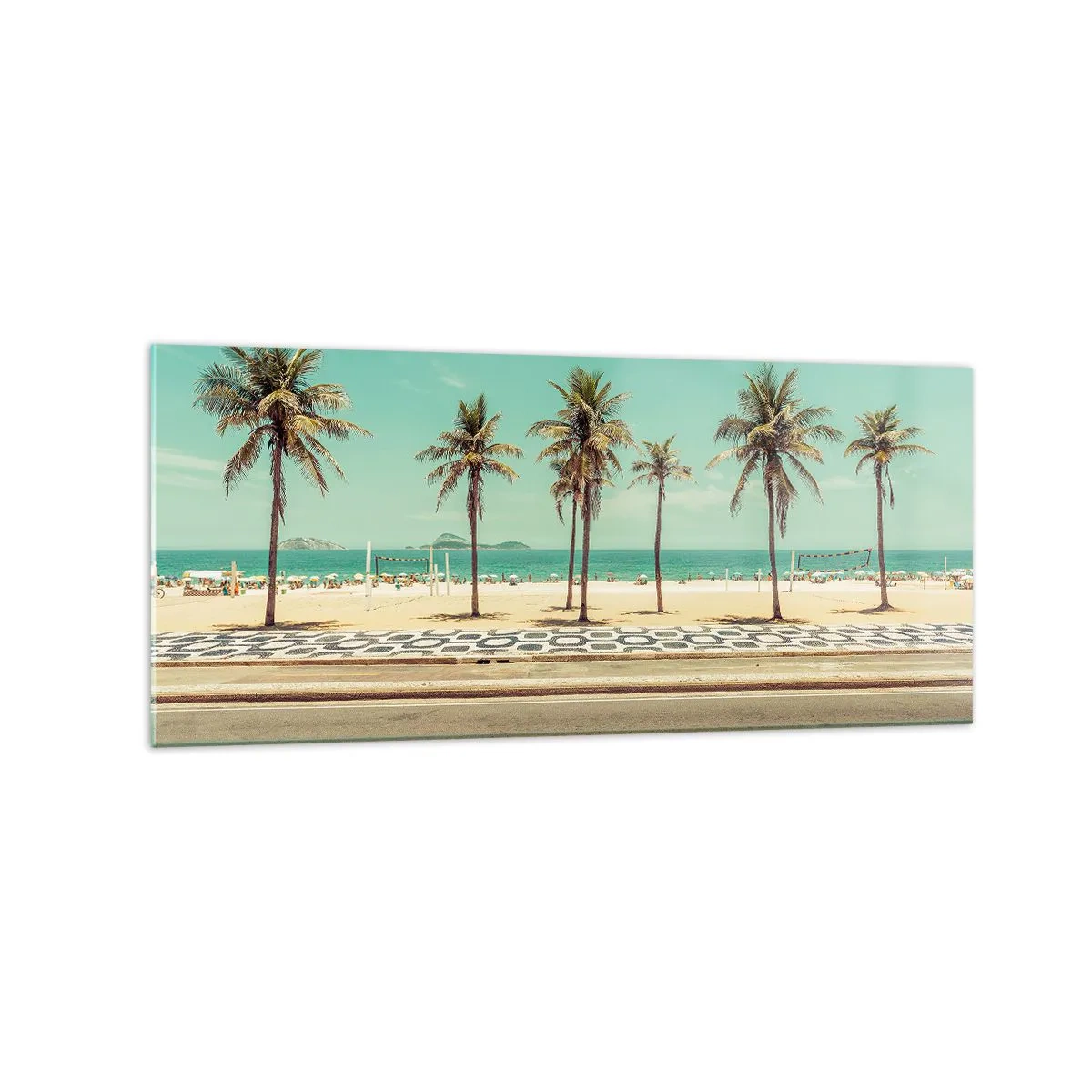 Quadro em vidro - Em guarda da praia - 120x50 cm