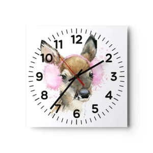 Relógio de parede - Relógio em vidro - E o frio já não é assustador - 30x30 cm