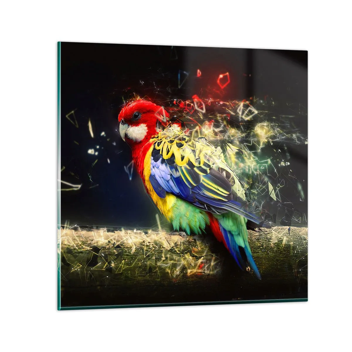 Quadro em vidro - O mensageiro do Brilho - 40x40 cm