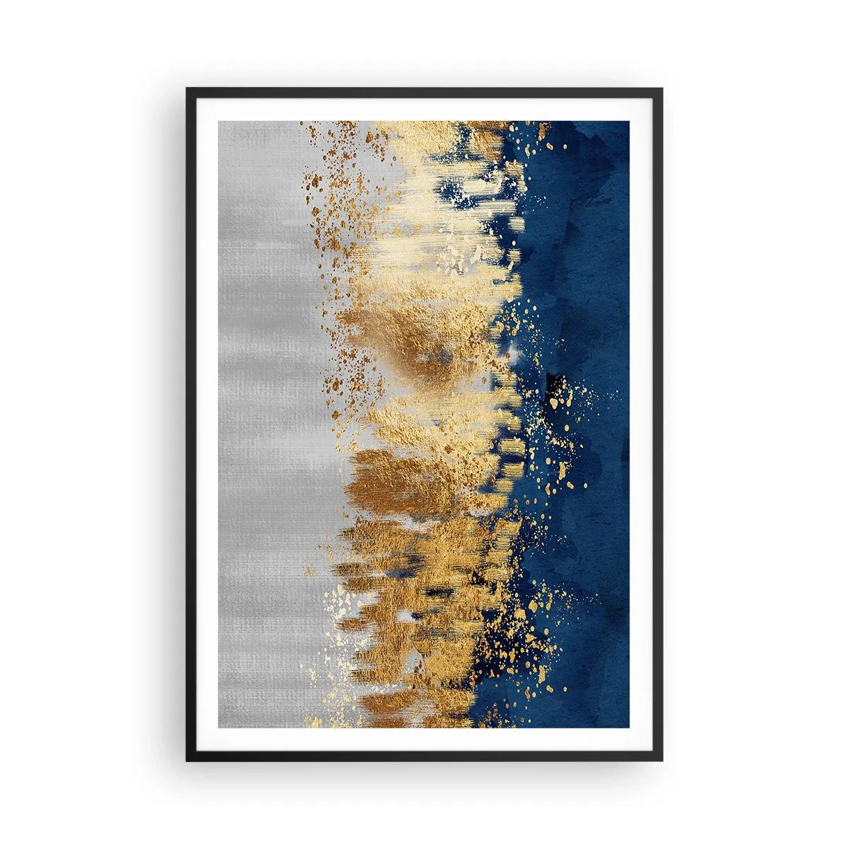 Pôster com moldura preta - Uma composição moderna com brilho - 70x100 cm