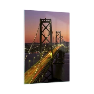 Quadro em vidro - Noite em roxo - 80x120 cm