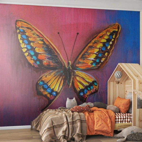 Papel de Parede Autocolante Deluxe Sticker - Uma joia da natureza - Borboleta, Pedaço, Pintura - 400x280 cm