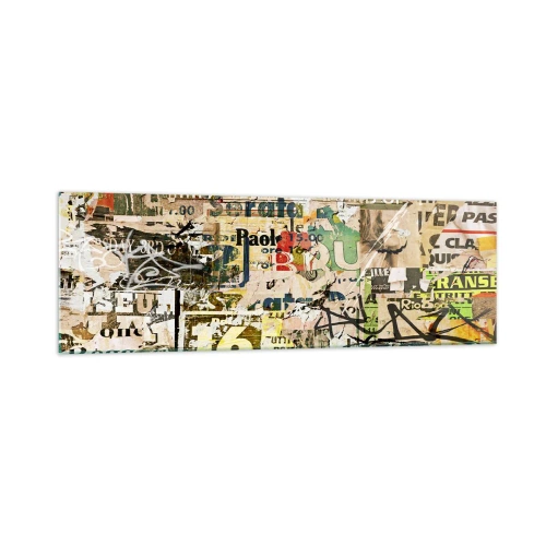 Quadro em vidro - O caos - 160x50 cm