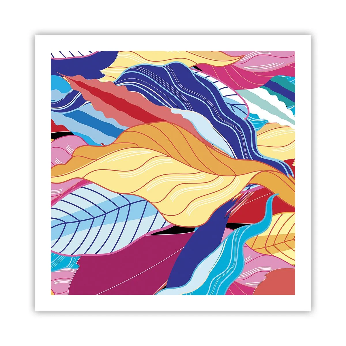 Pôster - Bagunça colorida - 60x60 cm