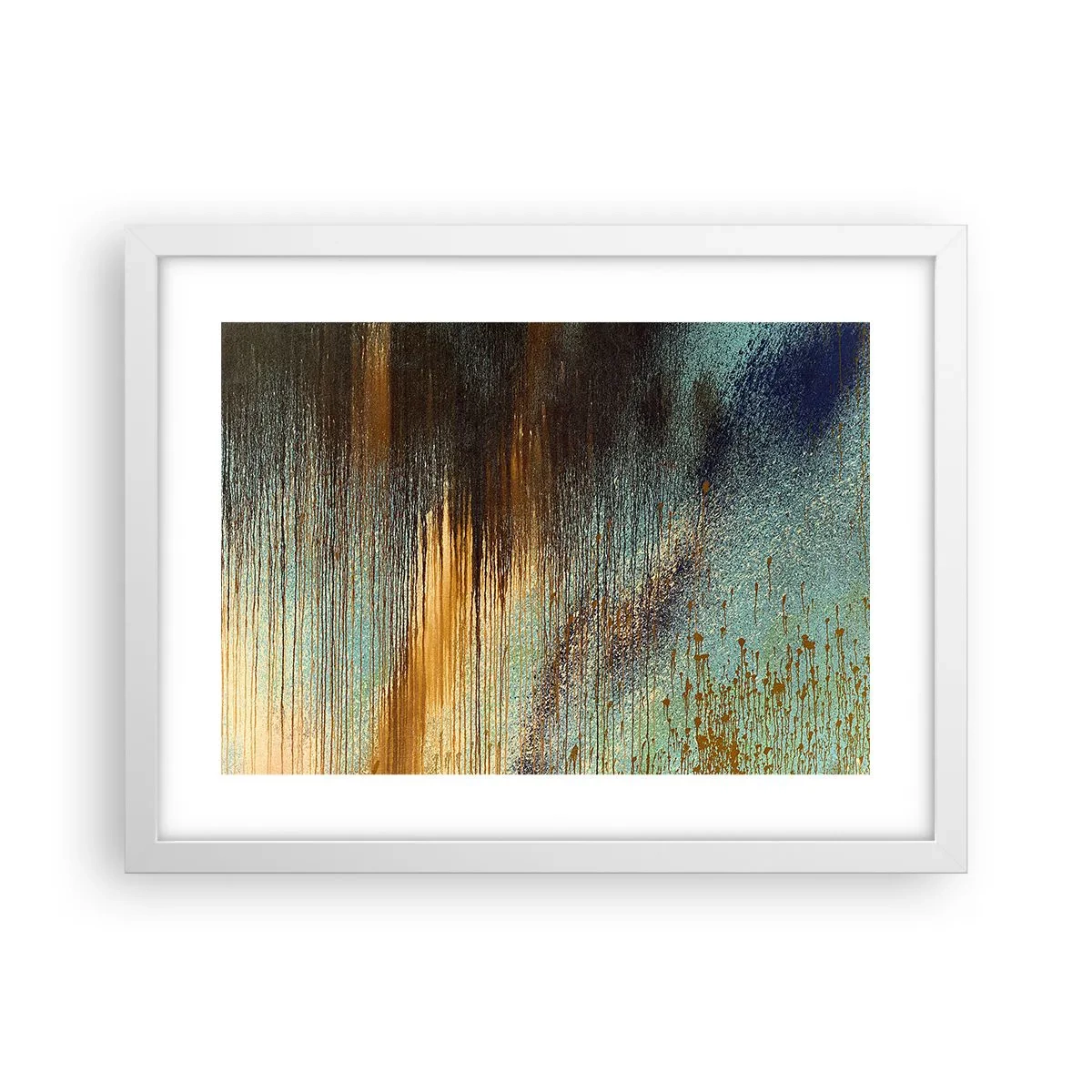 Pôster em moldura branca - Uma composição colorida não acidental - 40x30 cm