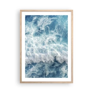 Pôster com moldura de carvalho claro - Alegremente e aos saltos - 50x70 cm