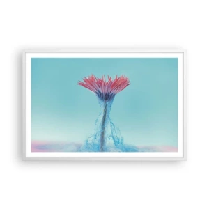 Pôster em moldura branca - Num abraço revigorante - 91x61 cm