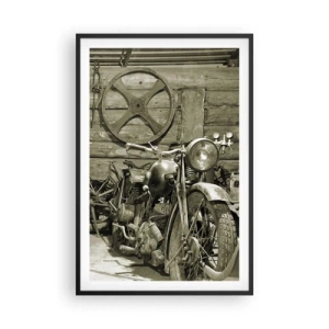 Pôster com moldura preta - No depósito do tio Jorge - 61x91 cm