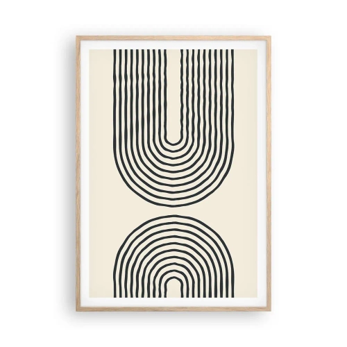 Pôster com moldura de carvalho claro - Em um momento... - 70x100 cm