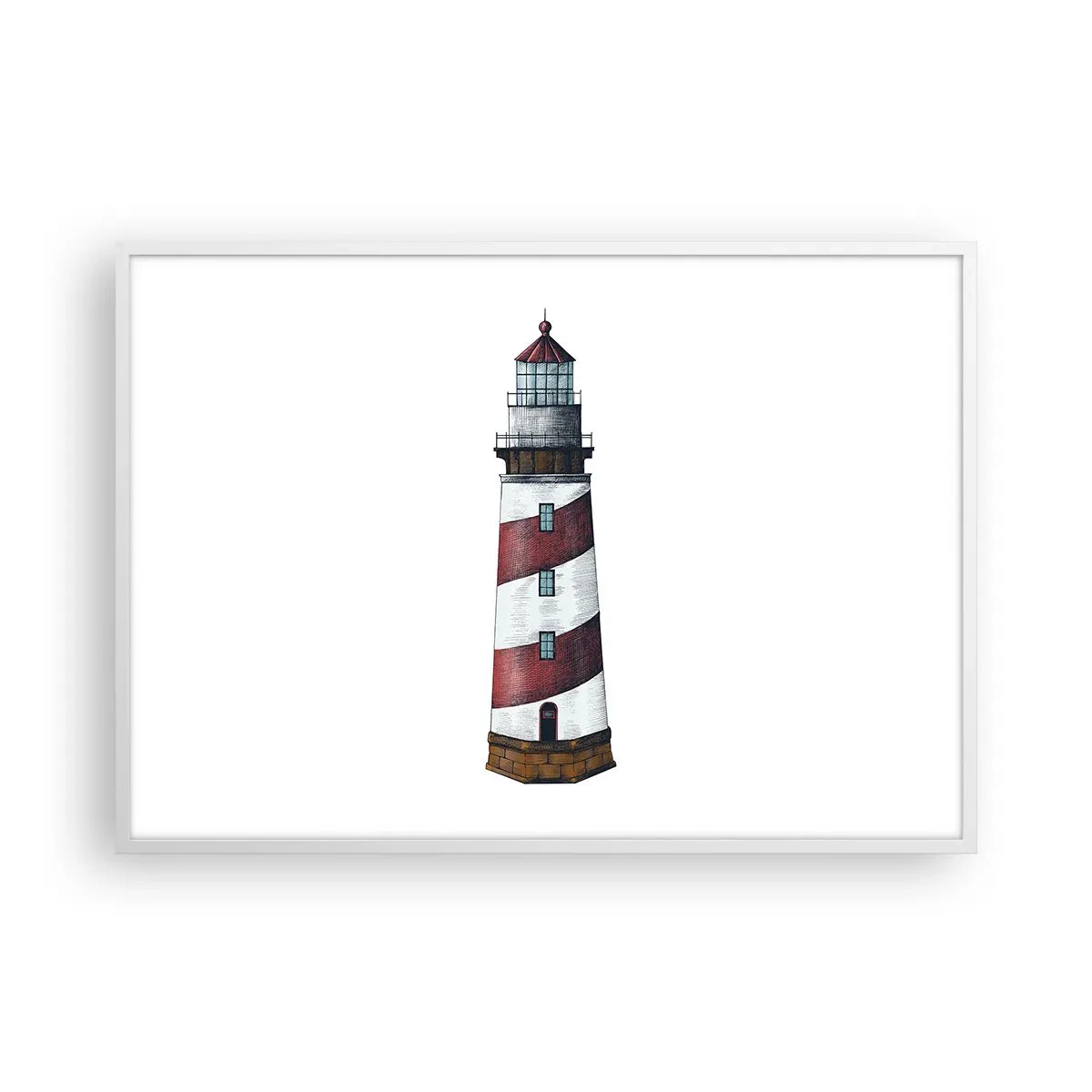 Pôster em moldura branca - Sempre em guarda - 100x70 cm