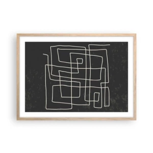 Pôster com moldura de carvalho claro - Não é tão simples - 70x50 cm