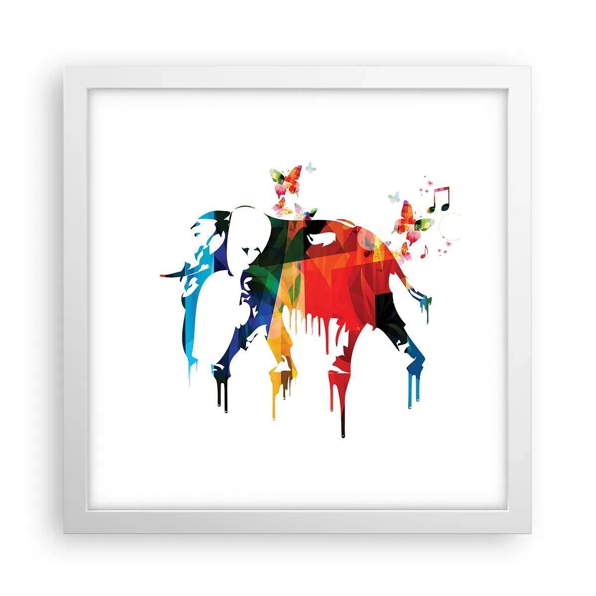 Pôster em moldura branca - Todos podem dançar - 30x30 cm