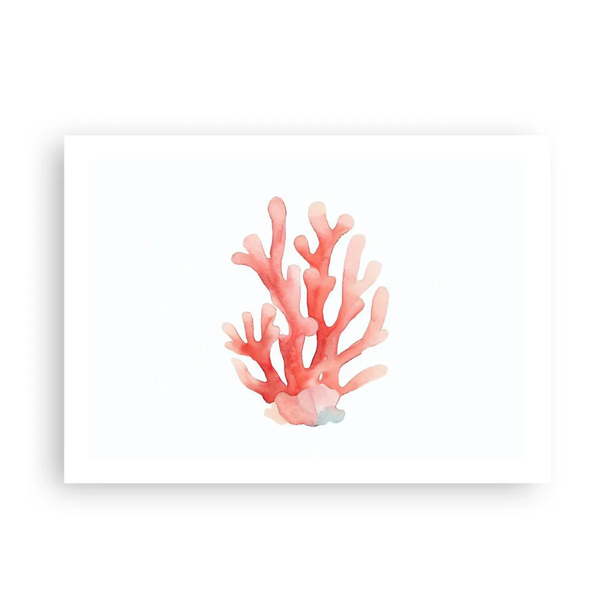 Pôster - Coral de cor coral - 70x50 cm
