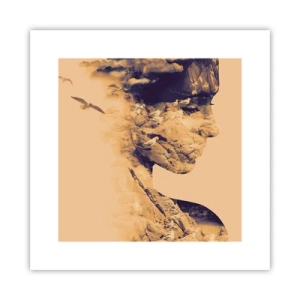 Pôster - Linda por natureza - 30x30 cm