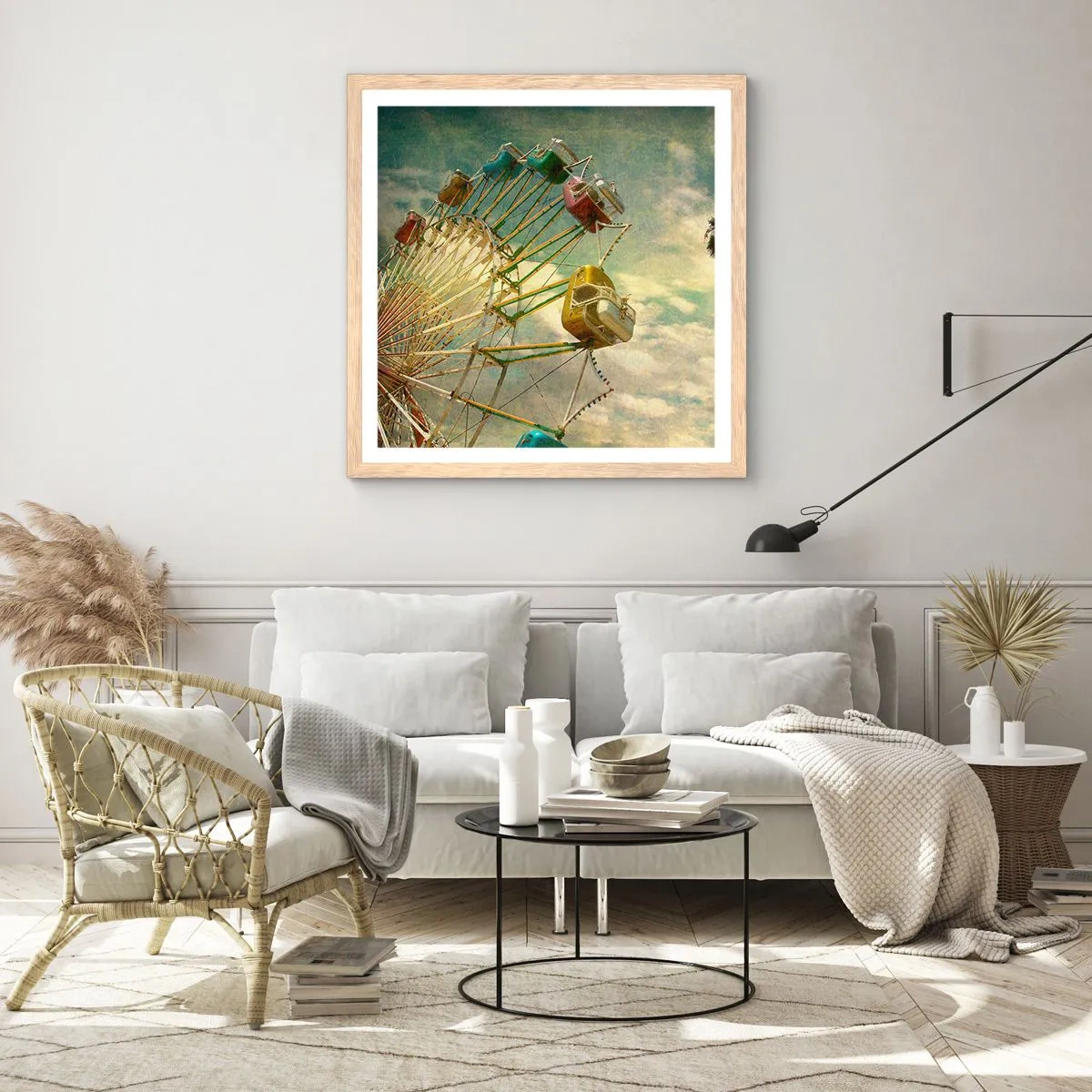 Pôster com moldura de carvalho claro - Será divertido… - 50x50 cm