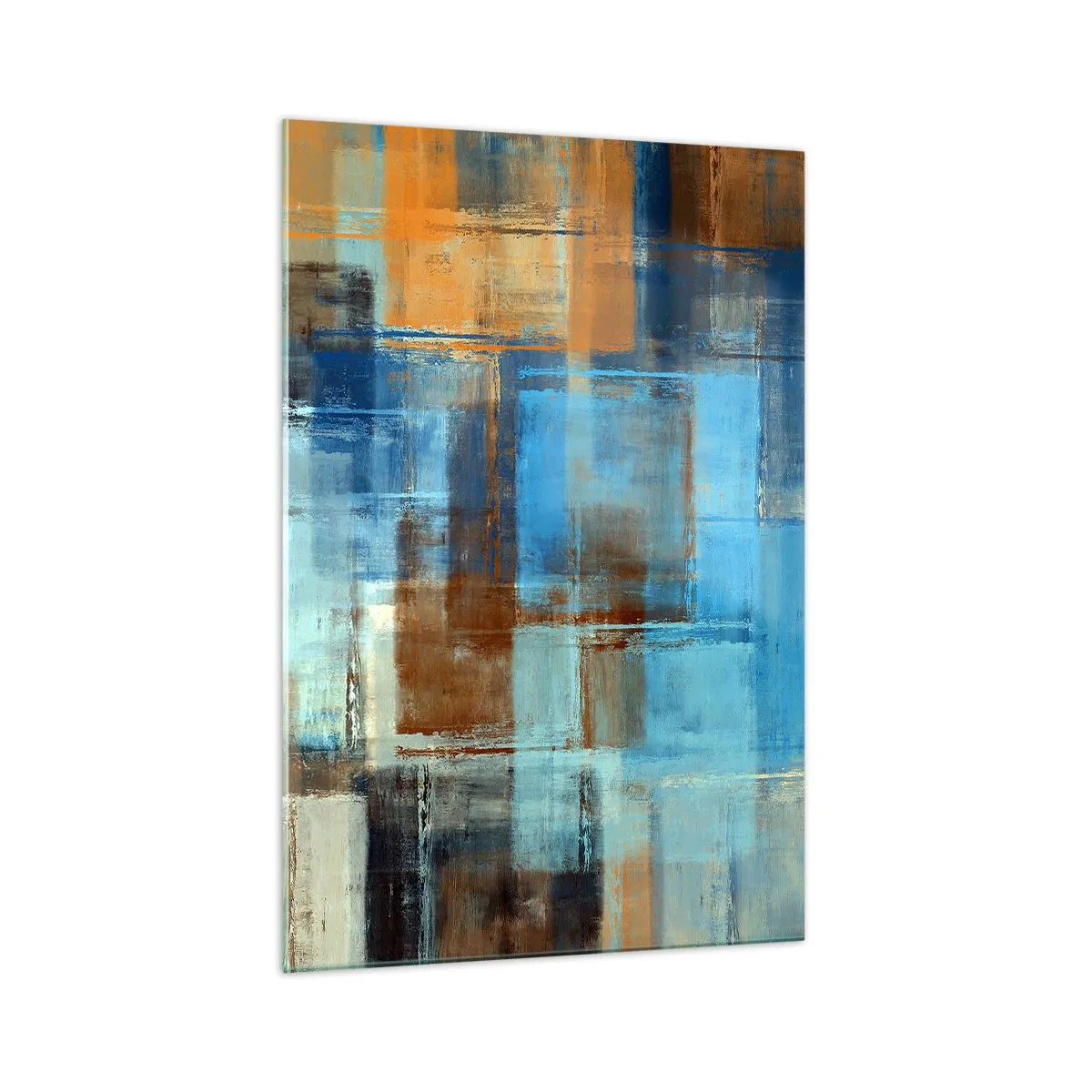 Quadro em vidro - Através da cortina azul - 70x100 cm