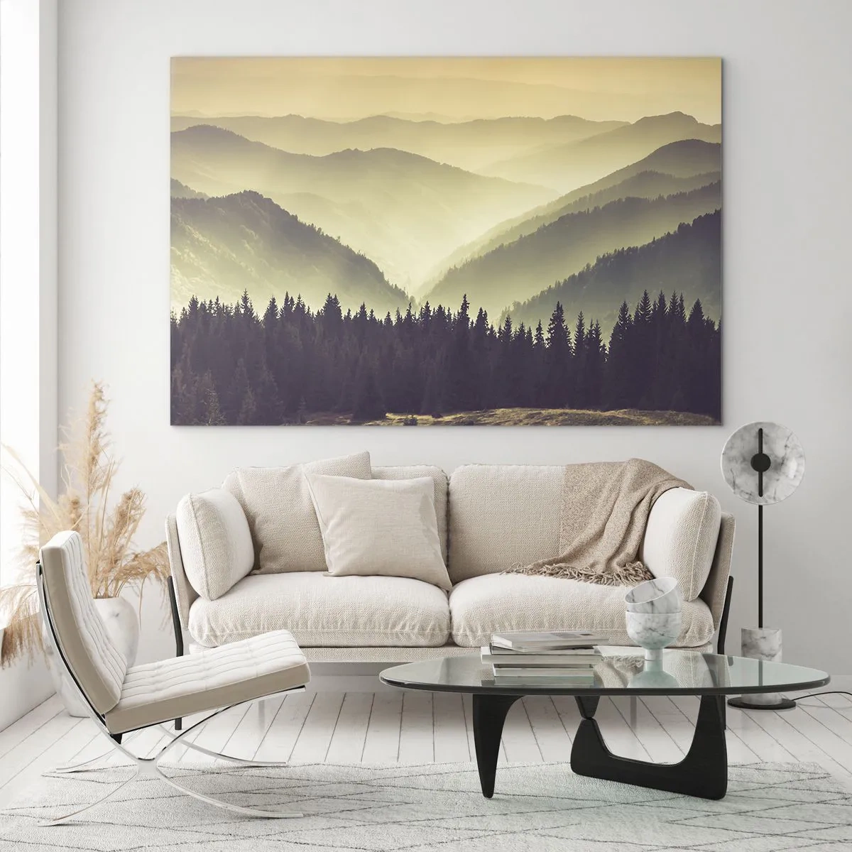 Quadro em vidro - Atrás das sete montanhas... - 100x70 cm