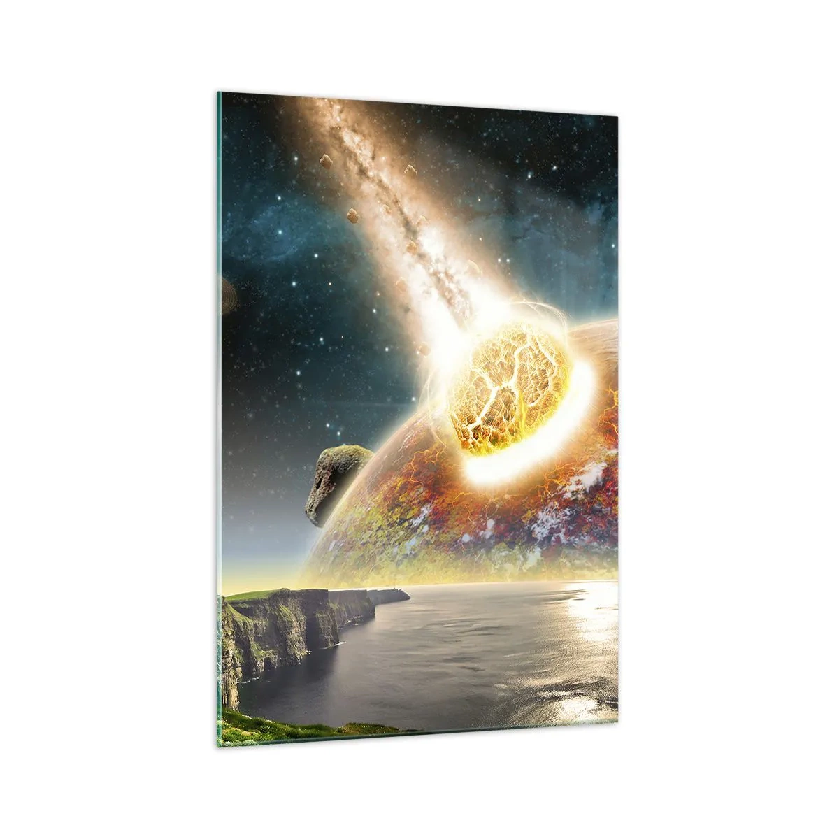 Quadro em vidro - Drama espacial - 70x100 cm