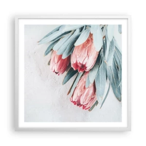 Pôster em moldura branca - Envergonhadas da sua própria beleza - 60x60 cm