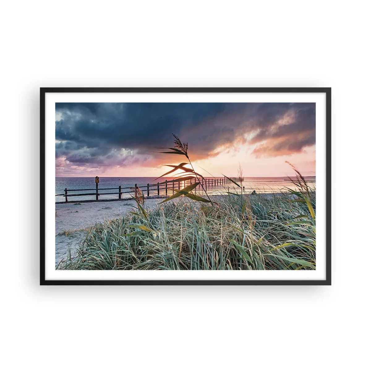 Pôster com moldura preta - O vento não leva - 91x61 cm