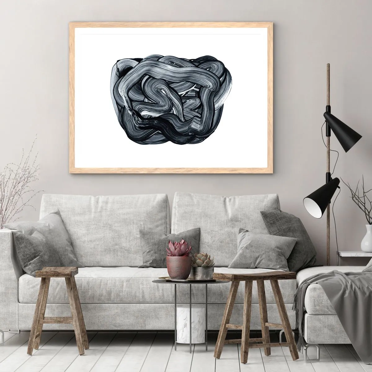 Pôster com moldura de carvalho claro - Não é assim tão simples - 100x70 cm