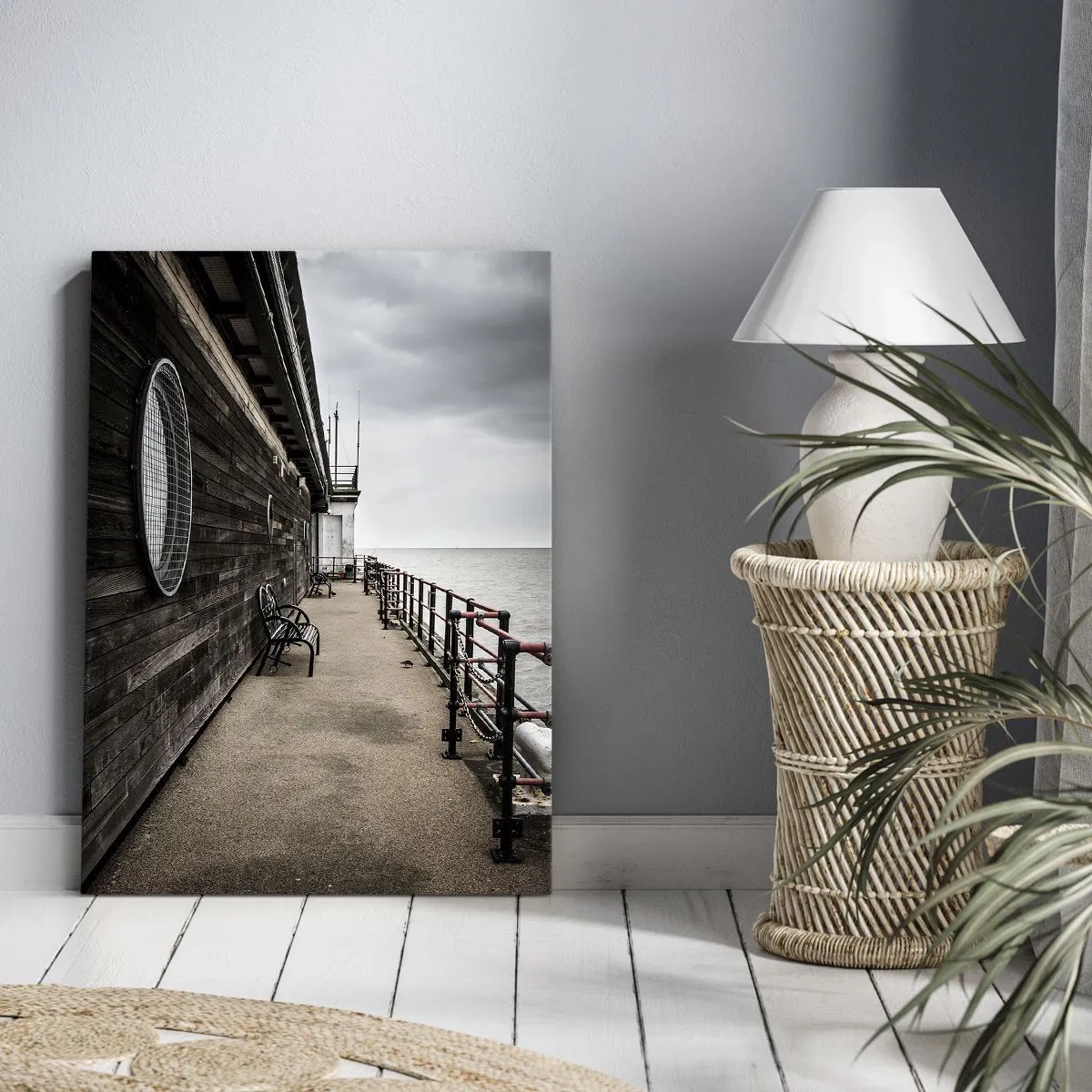 Quadro em tela - O tempo parou - 55x100 cm