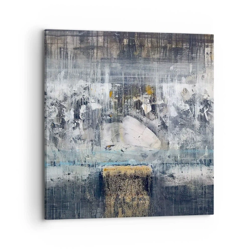 Quadro em tela - Pelo gelo ou pelo torrão de terra - 70x70 cm