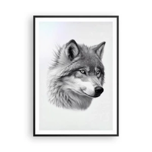 Pôster com moldura preta - Alfa – sem dúvida - 70x100 cm