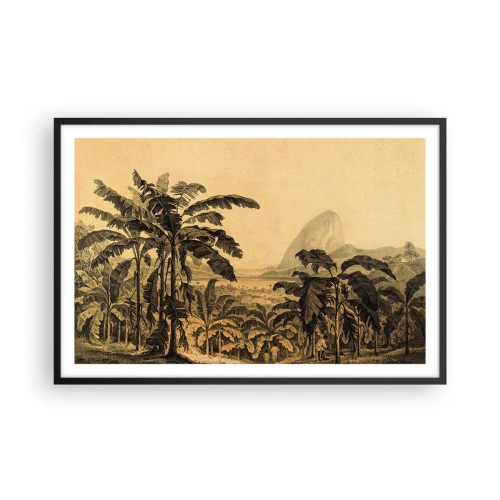 Pôster com moldura preta - num clima colonial - 91x61 cm