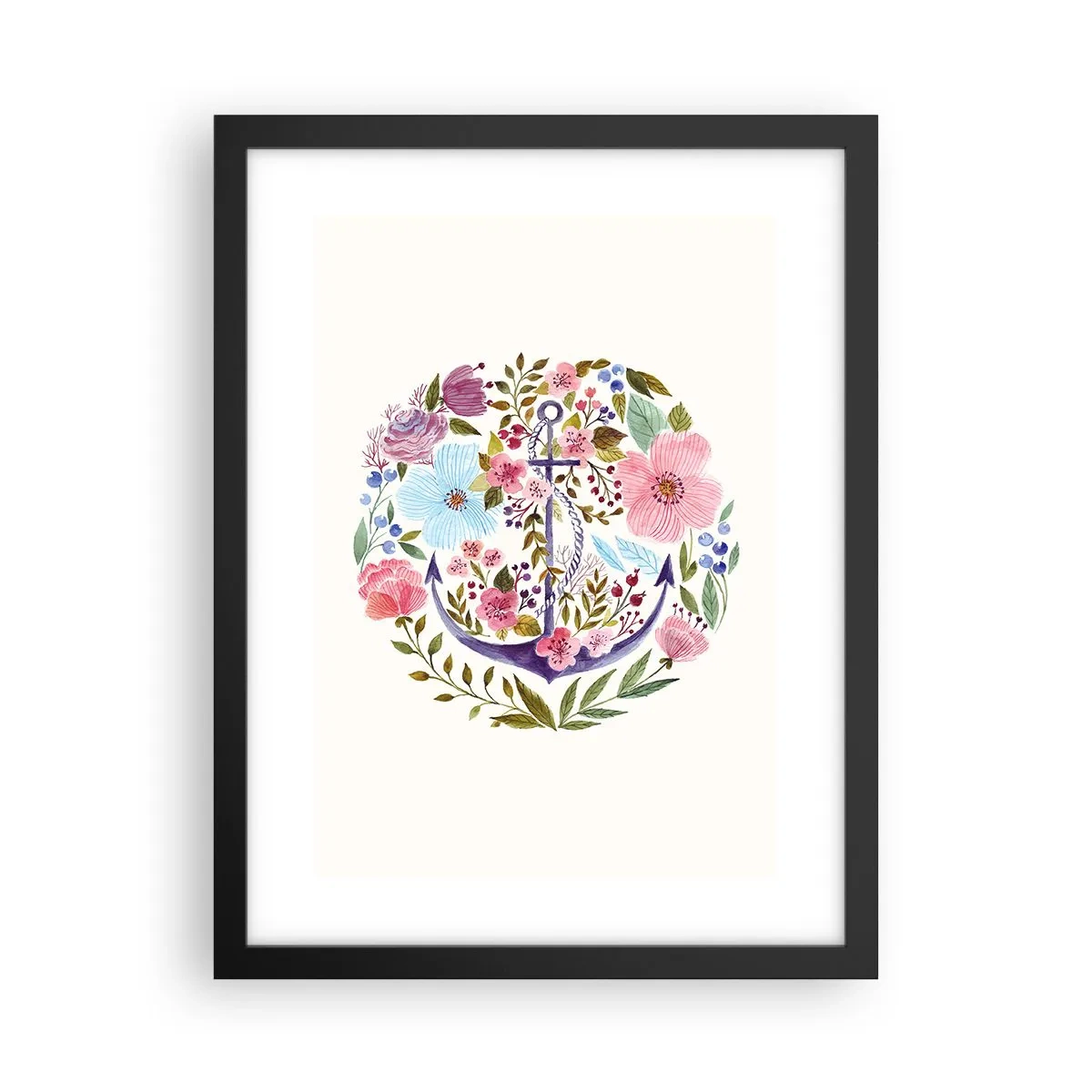 Pôster com moldura preta - O bom sonho de um marinheiro - 30x40 cm