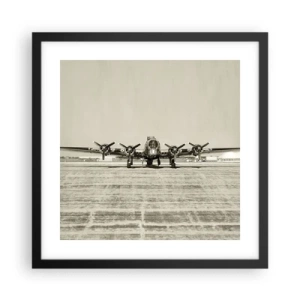 Pôster com moldura preta - Pronto como sempre  - 40x40 cm