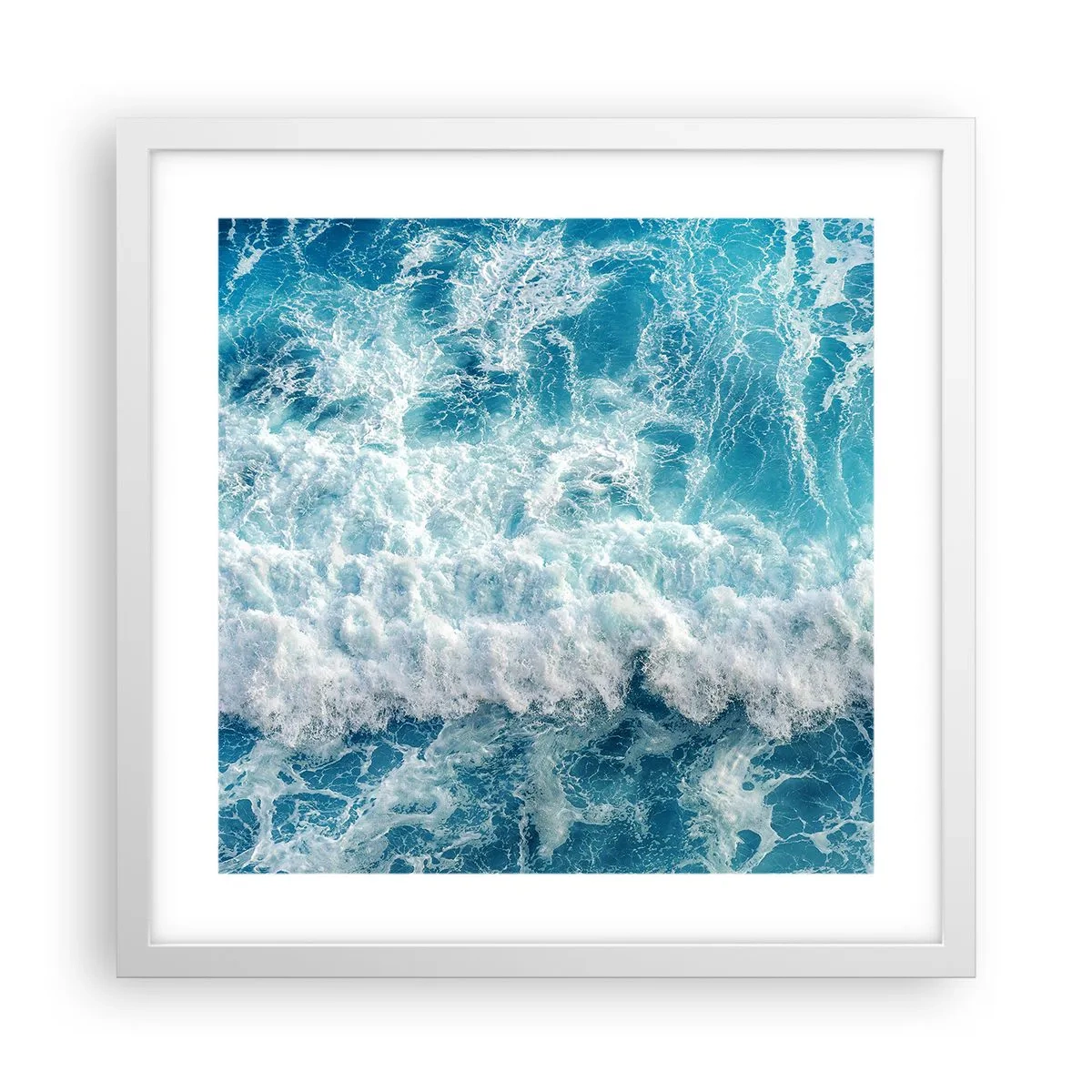 Pôster em moldura branca - Alegremente e aos saltos - 40x40 cm