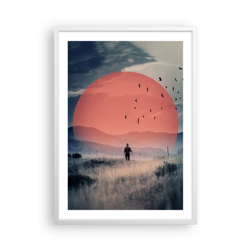 Pôster em moldura branca - Em casa - 50x70 cm