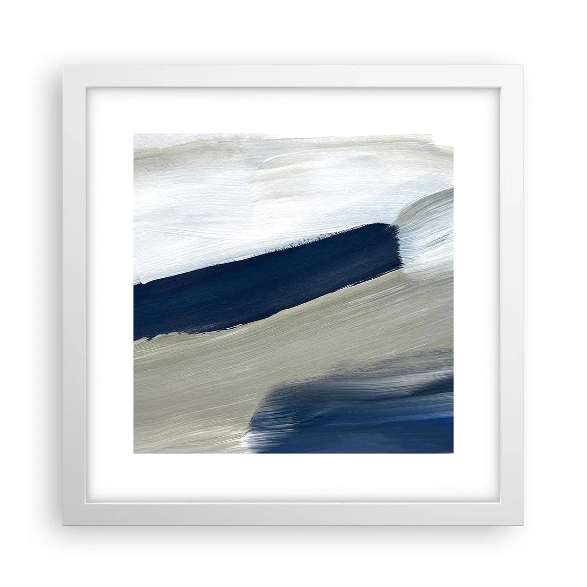 Pôster em moldura branca - Encontro com a brancura - 30x30 cm