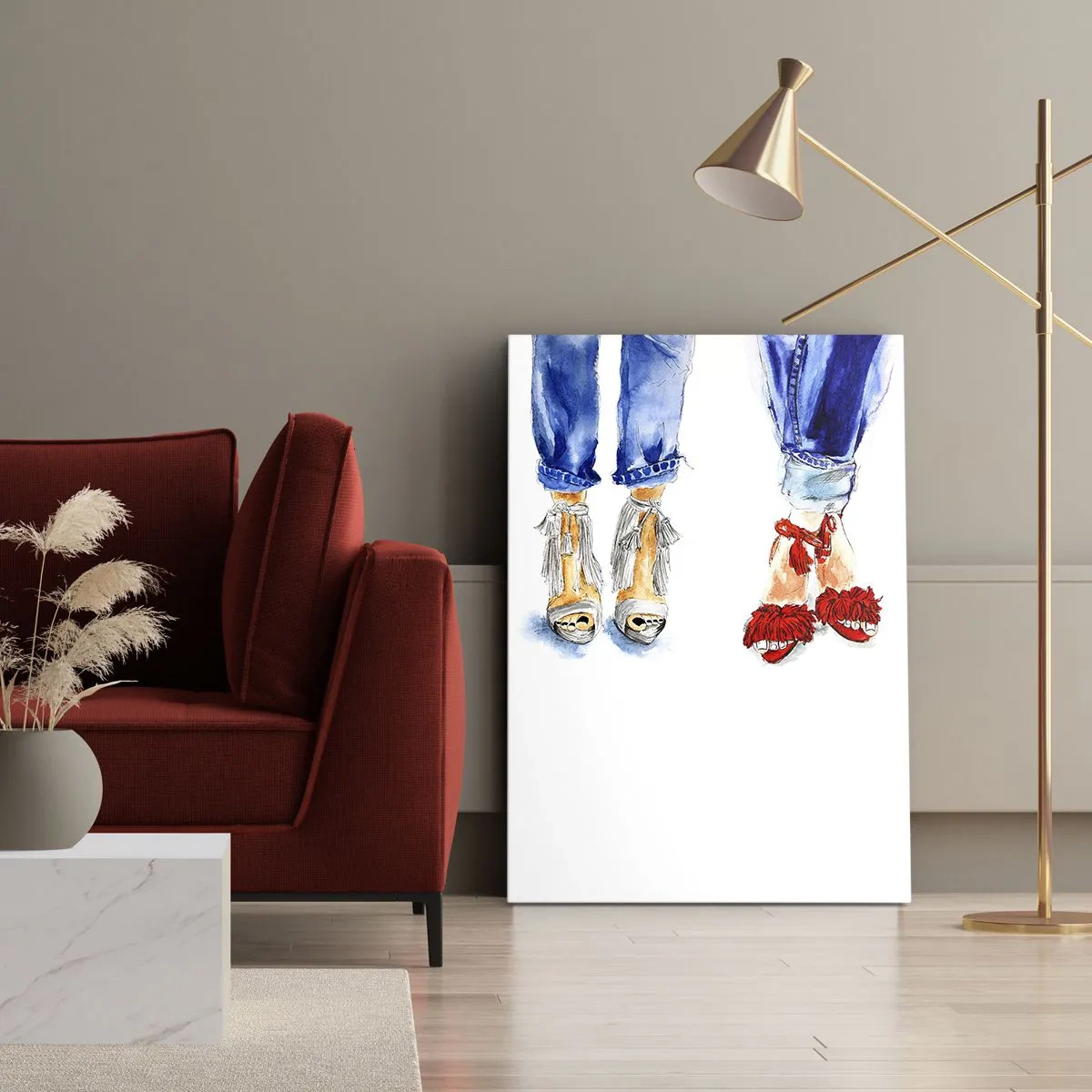 Quadro em tela - Por que não vamos passear? - 45x80 cm