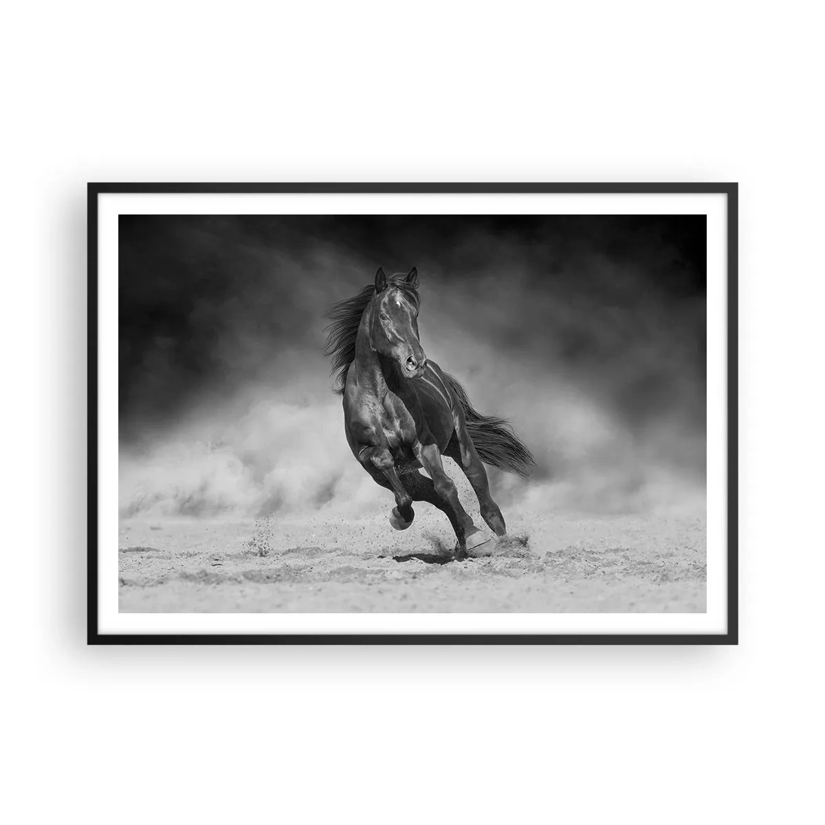 Pôster com moldura preta - Digno do próprio emir - 100x70 cm