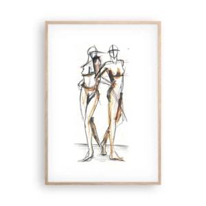 Pôster com moldura de carvalho claro - Um estudo do encanto - 70x100 cm