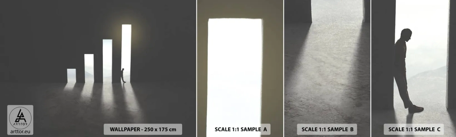Amostra de Papel de Parede Standard Eco - Sucesso – impressão - Negócios, Arquitetura, Homem - 100x30 cm