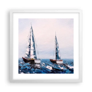 Pôster em moldura branca - Irmandade do vento - 40x40 cm