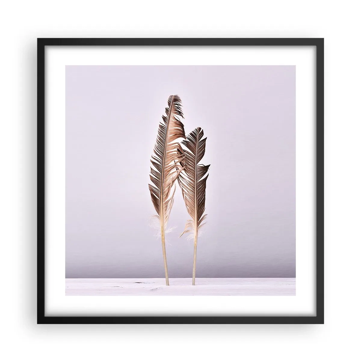 Pôster com moldura preta - Contra o nada - 50x50 cm