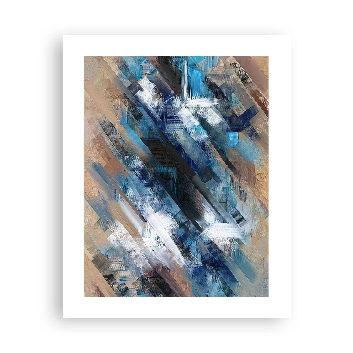 Pôster - Numa diagonal azul - 40x50 cm