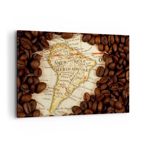Quadro em tela - De onde vem o melhor café? - 120x80 cm