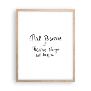 Pôster com moldura de carvalho claro - Como viver? - 40x50 cm